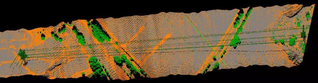 电力线路俯视图,华测激光雷达电力巡线在中的电力线路俯视图成果展示
